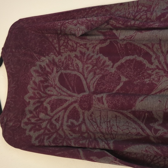 Soft Surroundings Renaissance Tunic High Low Plum Boho Fall Cozy Top Sz M - Picture 6 of 8